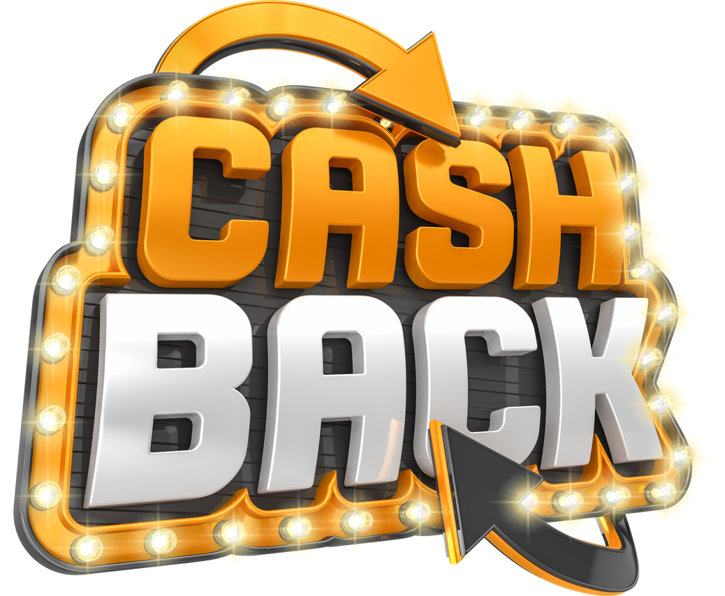 Label Cashback in 3d render realistic